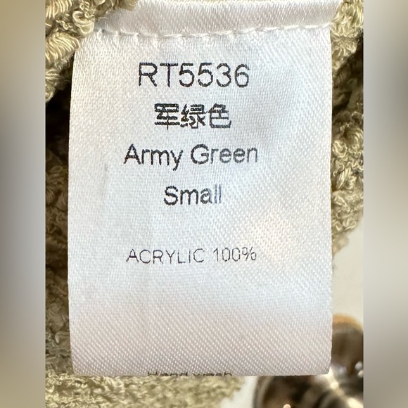 Unbranded V-Neck Army Green Long Sleeve Sweater Small - Picture 5 of 5